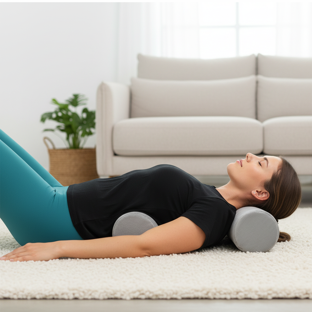 Snoozur Cylindrical Memory Foam Bolster Pillow